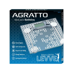 BALANCA 180KG LEVVE BL-04 VIDRO CAPACIDADE 03 AGRATTO