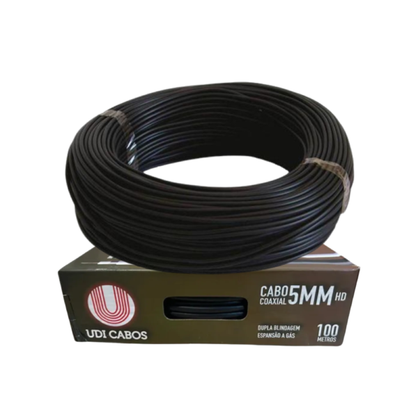 CABO COAXIAL HD 5.0MM PRETO EXTERNO UDI CABO COAXIAL HD 5.0MM PRETO EXTERNO UDI