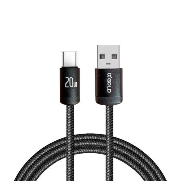 CABO USB TIPO C TURBO 20W 1.0MT AGOLD CB78-3