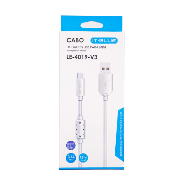 CABO USB V3 1.5M 3.1A MAX IT-BLUE LE-4019-V3 CABO USB V3 1.5M 3.1A MAX IT-BLUE LE-4019-V3