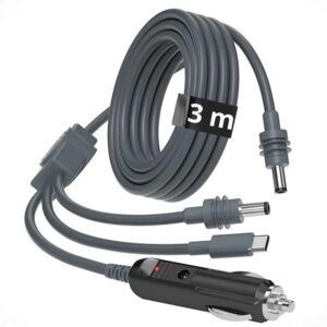 CABO VEICULAR PARA STARLINK 3 METROS PINO 3MM COM FONTE VEICULAR