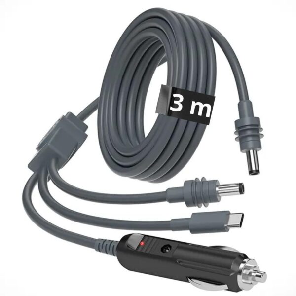 CABO VEICULAR PARA STARLINK 3 METROS PINO 3MM COM FONTE VEICULAR