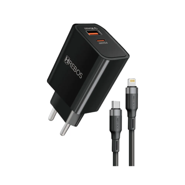CARREGADOR USB + USB C LIGHTNING 20W ZENTRIX CHARGE CRG-215I HREBOS