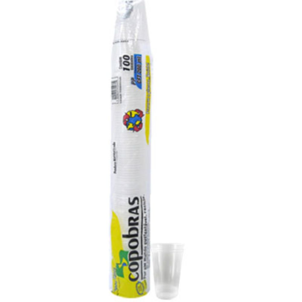 COPO DESCARTAVEL COPOBRAS 200ML TRA 100UN PP COPO DESCARTAVEL COPOBRAS 200ML TRA 100UN PP