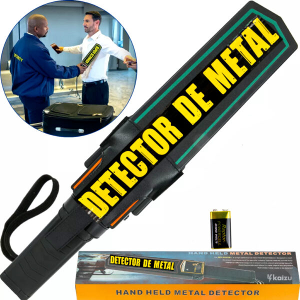 DETECTOR DE METAL MANUAL SCANNER COM BIP RECARREGAVEL