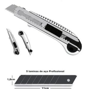 ESTILETE RETRATIL 18MM REFORÇADO BOMMAX BM-T1212