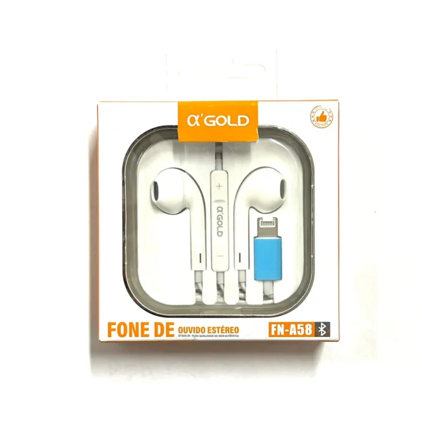 FONE DE OUVIDO LIGHTNING AGOLD FN-A58 FONE DE OUVIDO LIGHTNING AGOLD FN-A58