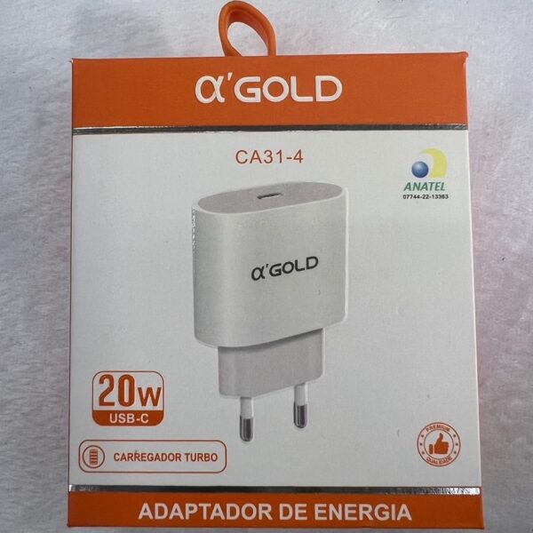 FONTE USB C 20W TTURBO AGOLD CA31-4