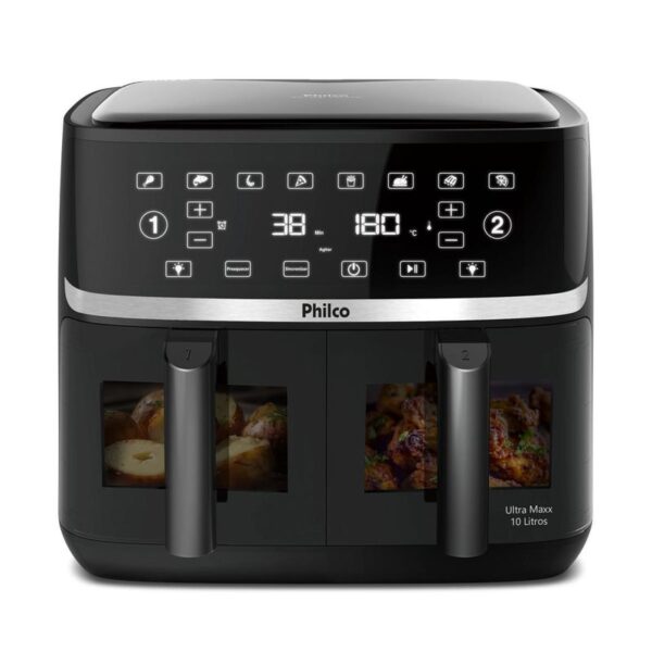 FRITADEIRA AIR FRYER 10 LITROS PHILCO CESTO DUPLO PAF10A 2000W 220V
