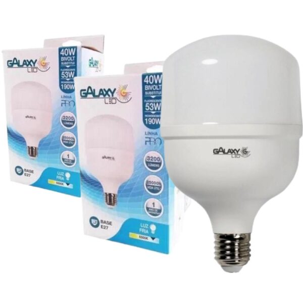 LAMPADA BULBO LED 40W BIVOLT 6500K 3200 LUMENS E27 LAMPADA BULBO LED 40W BIVOLT 6500K 3200 LUMENS E27