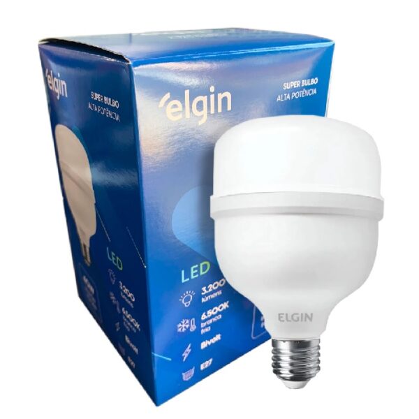 LAMPADA LED 30W BULBO BIVOLT 6500K 2400 LUMENS ELGIN E27