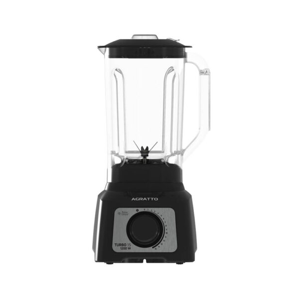 LIQUIDIFICADOR 3.2 LITROS AGRATTO 1200W TURBO 15 ALIQ05N-02 PRETO CRISTAL 220V