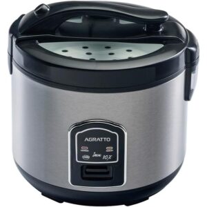 PANELA ELETRICA ARROZ AGRATTO 10 XICARAS INOX VISOR DE VIDRO PAI10X 220V