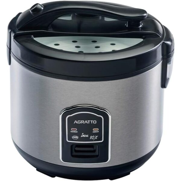 PANELA ELETRICA ARROZ AGRATTO 10 XICARAS INOX VISOR DE VIDRO PAI10X 220V PANELA ELETRICA ARROZ AGRATTO 10 XICARAS INOX VISOR DE VIDRO PAI10X 220V