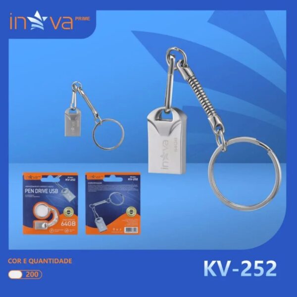 PEN DRIVE 64GB KV-252 INOVA PEN DRIVE 64GB KV-252 INOVA