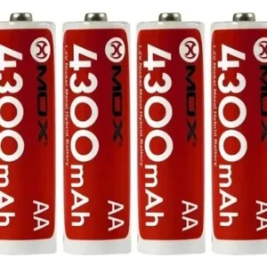 PILHA RECARREGAVEL MOX AA 4300MAH MOB4AA43 1.2V BRISTER 4UN