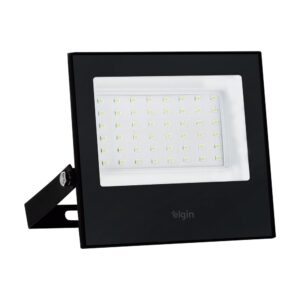 REFLETOR LED 50W 6500K PROJETOR LUZ ELGIN PRETO