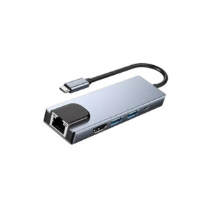 SWITCH USB C 5 PORTAS RJ445/USB/HDMI/TIPO C KP-AD143 KNUP