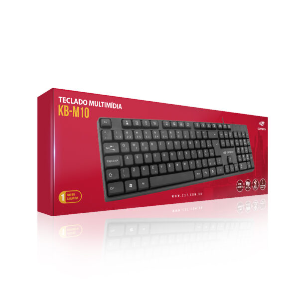 TECLADO USB COM FIO C3TECH MULTIMIDIA KB-M10BK PRETO TECLADO USB COM FIO C3TECH MULTIMIDIA KB-M10BK PRETO