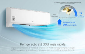 AR CONDICIONADO 12000BTUS LG HW DUAL INVERTER COMPACT FRIO S3UQ12JAQAL 220V