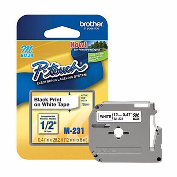FITA ROTULADOR M231 PT/BC 12MM BROTHER M-231