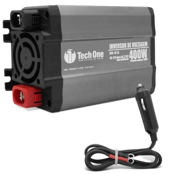 INVERSOR DE ENERGIA AUTOMOTIVO 400W 12V X 220V MIN-7 TOMATE INVERSOR DE ENERGIA AUTOMOTIVO 400W 12V X 220V MIN-7 TOMATE