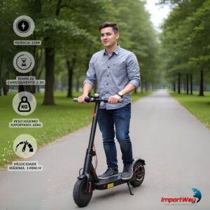 PATINETE ELETRICO TRUNFO POTENCIA 350W 8.5'' 120KG IP5