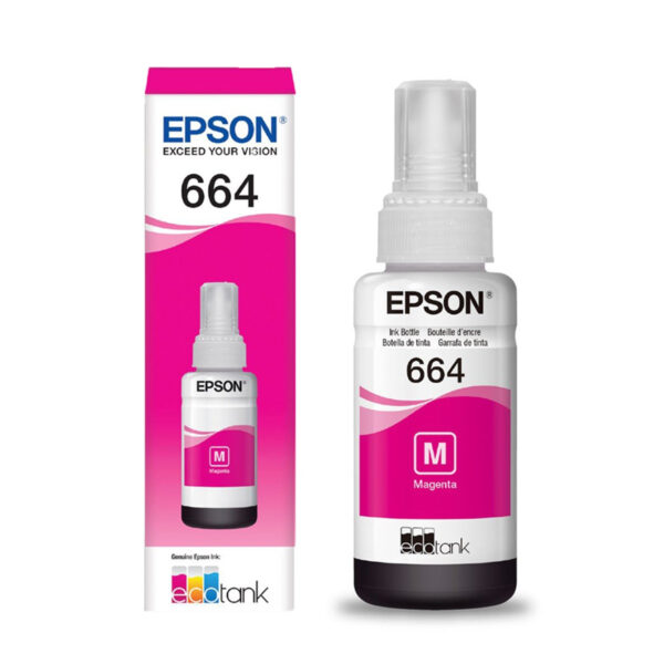 REFIL DE TINTA EPSON MAGENTA VERMELHO 664 C13T66432A 70ML