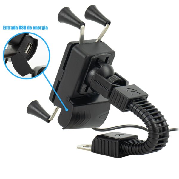 SUPORTE E CARREGADOR CELULAR PARA MOTO IT-BLUE LE-041 SUPORTE E CARREGADOR CELULAR PARA MOTO IT-BLUE LE-041