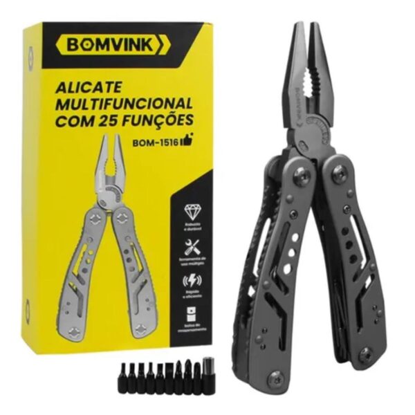 ALICATE MULTIFUNCIONAL 25 FUN&Ccedil;&Otilde;ES BOM-1516 BOMVINK