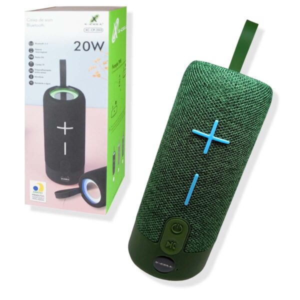 CAIXA DE SOM BLUETOOTH PORT&Aacute;TIL 20W IPX6 FM SM-40E ESPADA