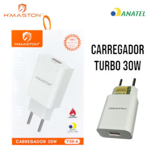 CARREGADOR USB LIGHTNING 30W TURBO Y59-2 H MASTON