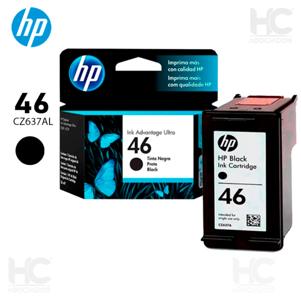 CARTUCHO HP 46 CZ637AL INK ADVANTAGE ULTRA PRETO CARTUCHO HP 46 CZ637AL INK ADVANTAGE ULTRA PRETO