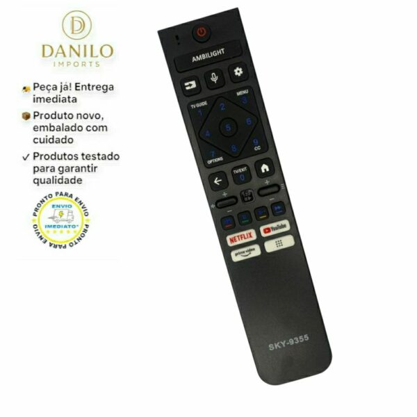 CONTROLE TV SMART PHILIPS 9355