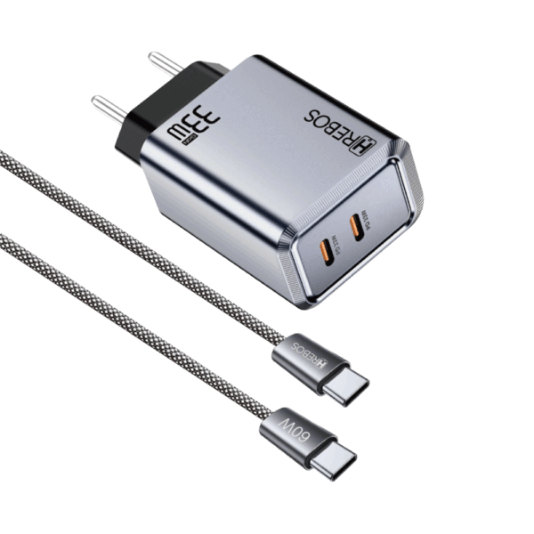 FONTE USB + USB C 30W FLUXION CHARGE CRG-233 HREBOS PREMIUM FONTE USB + USB C 30W FLUXION CHARGE CRG-233 HREBOS PREMIUM