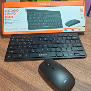 KIT TECLADO E MOUSE SEM FIO TCD-02 AGOLD PLUS