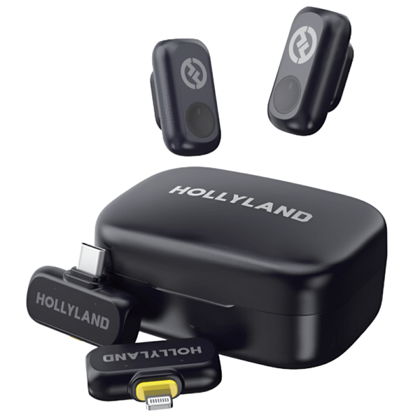 MICROFONE DE LAPELA HOLLYLAND SEM FIO LARK A1 COMBO 2TX+2RX USB C E LIGHTING MICROFONE DE LAPELA HOLLYLAND SEM FIO LARK A1 COMBO 2TX+2RX USB C E LIGHTING