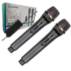 MICROFONE SEM FIO DUPLO RECARREGÁVEL ON-MC843 ONISTEK