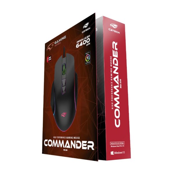 MOUSE USB GAMER MG330BK C3TECH COMMANDER PRETO