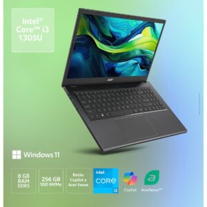 NOTEBOOK ACER 15.3'' WUXGA ASPIRE GO 15 INTEL CORE I3 12° GERAÇÃO 8GB DDR5 256GB SSD WINDOWS 11