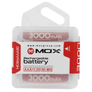 PILHA RECARREGAVEL MOX AAA MOB4AAA30 3000MAH BRISTER 4 UNIDADES