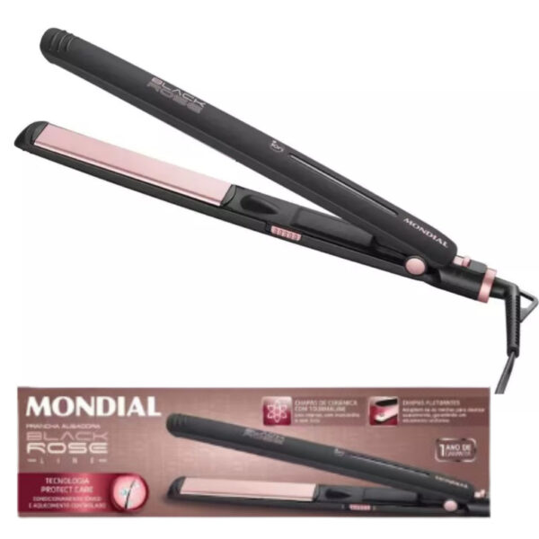 PRANCHA MONDIAL P-27 PRETO/ROSE BLACK ROSE BIVOLT PRANCHA MONDIAL P-27 PRETO/ROSE BLACK ROSE BIVOLT