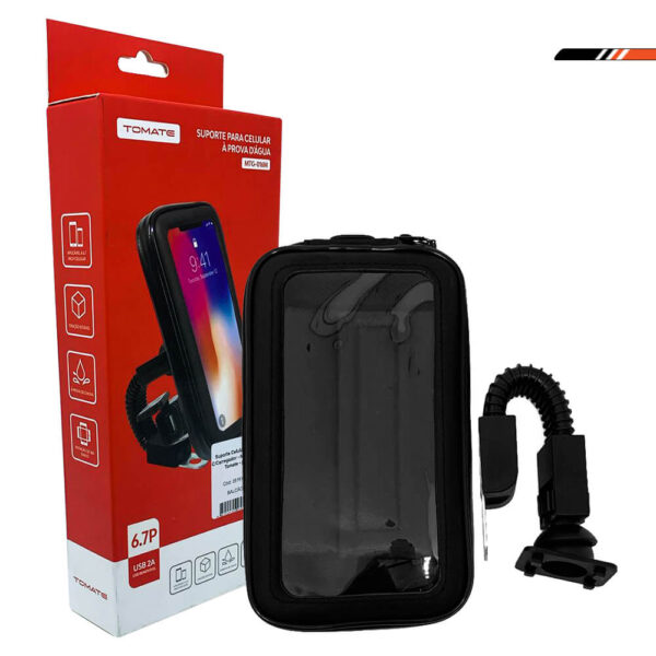 SUPORTE CELULAR UNIVERSAL PARA MOTO MTG-281 TOMATE SUPORTE CELULAR UNIVERSAL PARA MOTO MTG-281 TOMATE