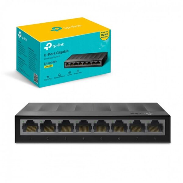 SWITCH 8 PORTAS TP-LINK TL-LS1008G 10/100/1000 GIGABIT SWITCH 8 PORTAS TP-LINK TL-LS1008G 10/100/1000 GIGABIT