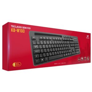 TECLADO SEM FIO C3TECH RC NANO KB-W100BK PADRAO ABNT2