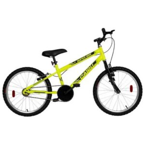 BICICLETA ARO 20 MTB MASCULINA REB SUPER BOY AMARELO CAIRU