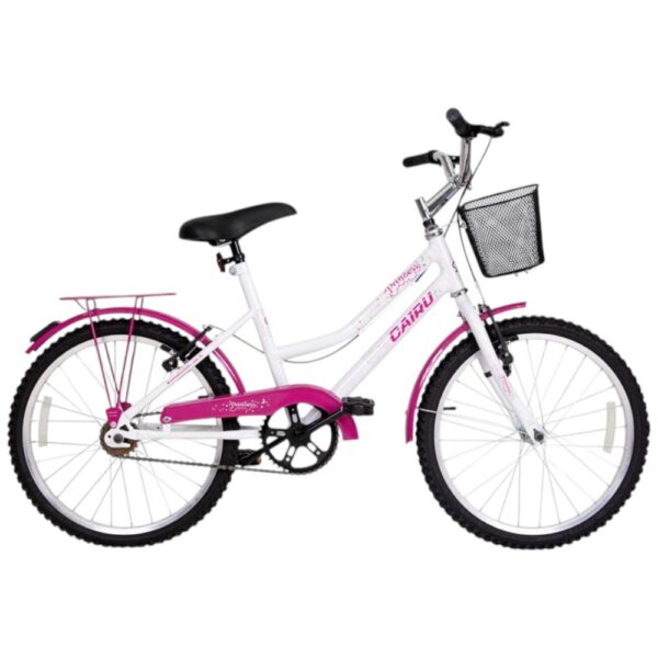 BICICLETA ARO 20 PRINCESS V.B COM CESTO BRANCO/PINK CAIRU BICICLETA ARO 20 PRINCESS V.B COM CESTO BRANCO/PINK CAIRU