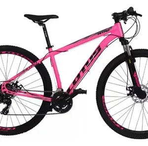 BICICLETA ARO 29 ALUMINIO 17.5 CXR 21 VELOCIDADES ROSA/PRETO LOTUS