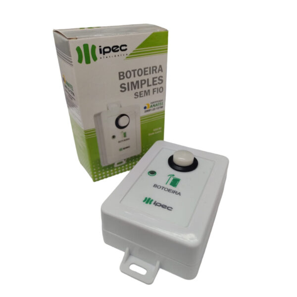 BOTOEIRA SIMPLES SEM FIO 433.92MHZ IPEC BOTOEIRA SIMPLES SEM FIO 433.92MHZ IPEC