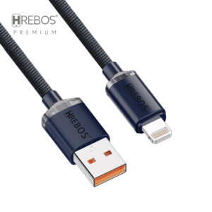 CABO USB LIGHTNING 2.0MT 3.1A LUXURY ACRYLIC CB-210I HREBOS PREMIUM